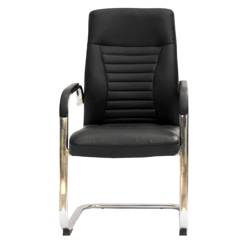 Visitor Office Chairs - Set of 2 Modern Simple Backrest - Black Colour