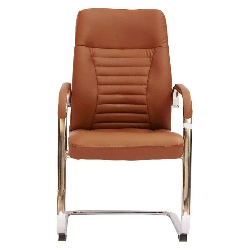 Office Chairs - Visitor PU Leather Finish - Brown