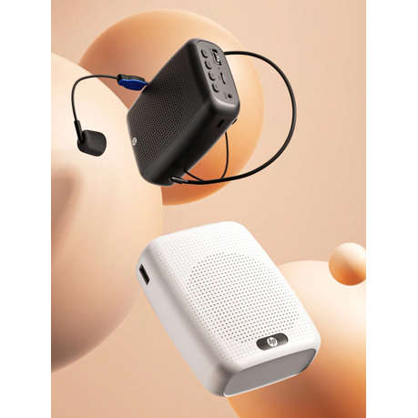HP - Portable Voice Amplifier With Natural Stereo Sound - Black