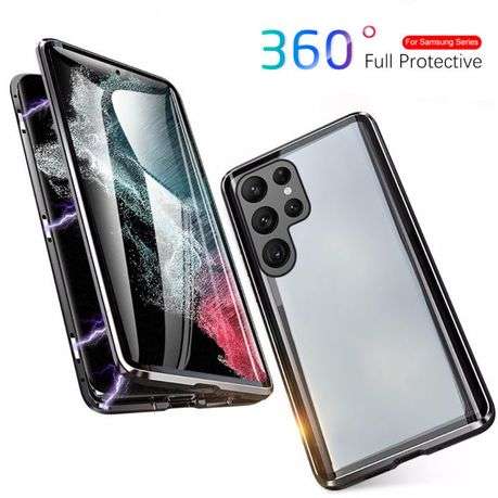 360 Magnetic Case for Samsung Galaxy S23 Ultra - Silver