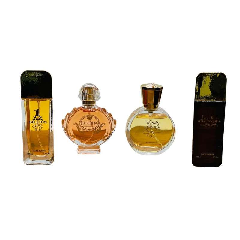Luca One Billion Him & Her Perfumes Set - 4x30ml EDP  + Keyring & Premium Gift Bag COMBO