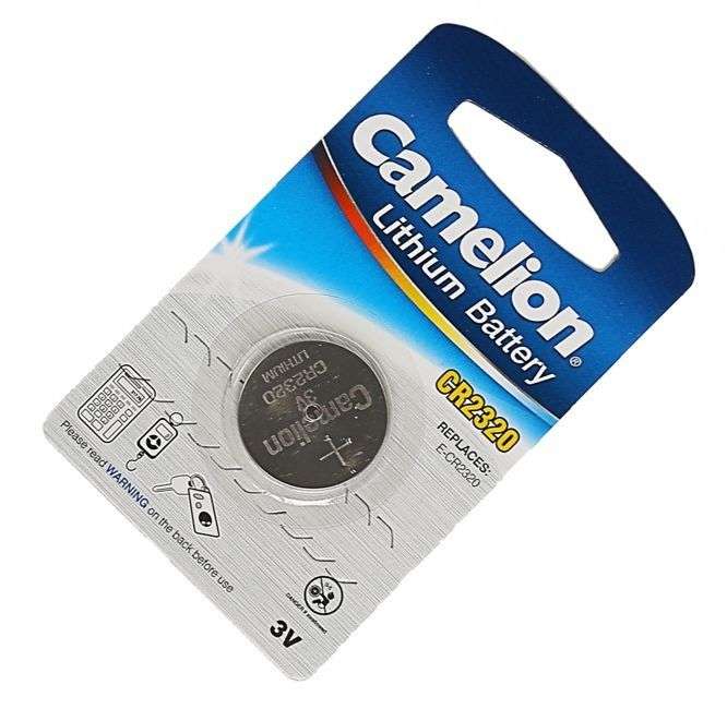 CAMELION CR2320-BP1 Lithium Coin Battery 3V 130mA 23x2.0mm