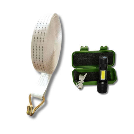 Autogear 50MM 4T 24M Ratchet tie down Rope with Torch Combo