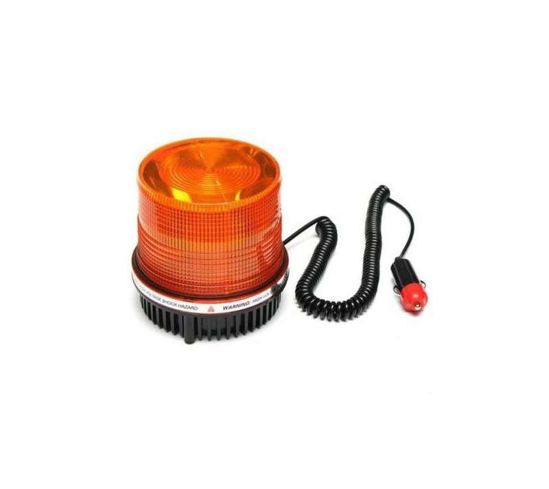 Strobe Warning Light Xenon With Magnetic Vehicle Top Mount 12v - Yellow
