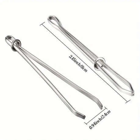 Set of 3 Elastic Band Threader Clips for Sewing and Lacing
