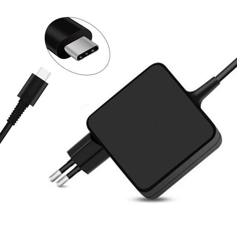 Power Supply Adapter Universal Laptop Charger 5-20V USB Type C- 65W Balck