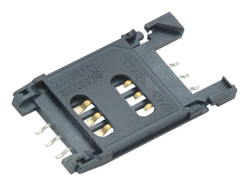 Amphenol (C707 10M006 500 2A) Memory Card Connector, 6 Contacts