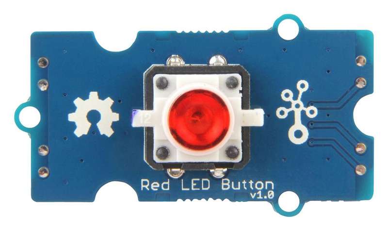 Seeed Studio (111020044) LED Button Board, with Cable, Red, 3.3V / 5V