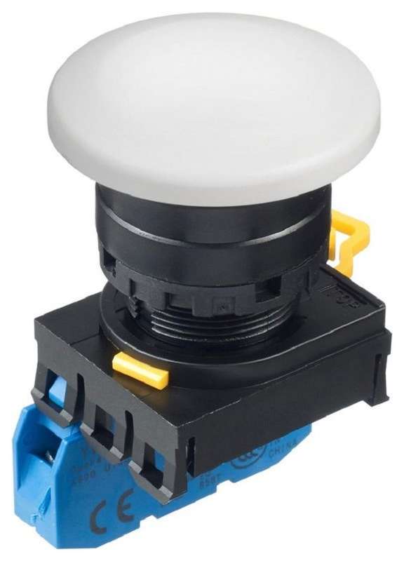 IDEC YW1B-M4E10R Pushbutton Switch, Industrial, YW Series, Mushroom