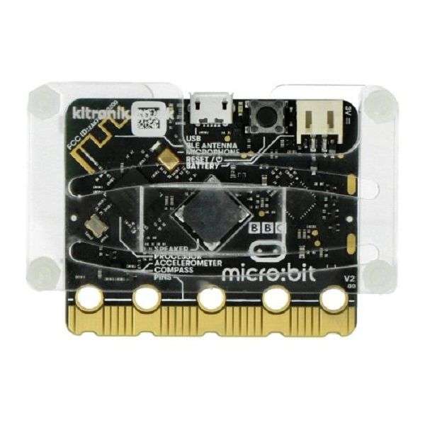 Kitronik (56102) Protective Case, Nylon, Clear, BBC micro:bit V1 & V2