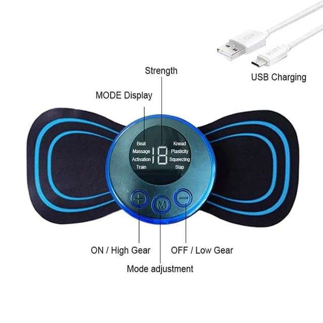Portable Mini Electric Neck Massager Pain Relief Massage Patch