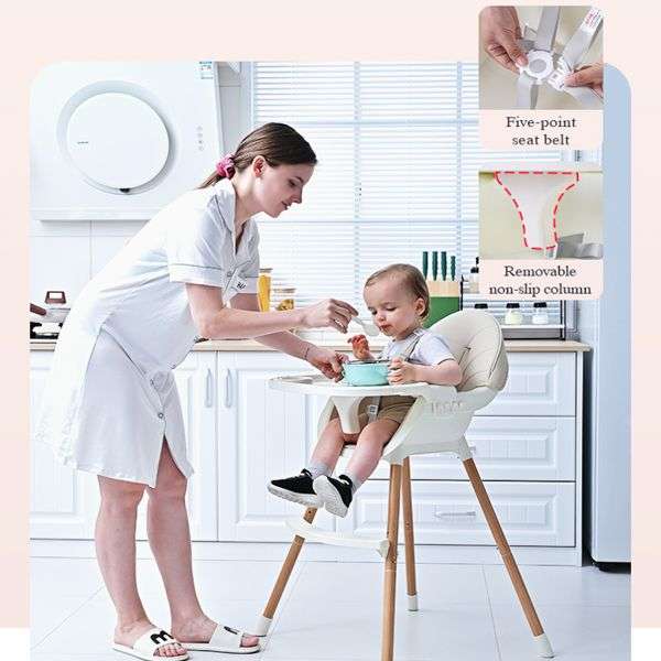 Baby Feeding High Chair 2-In-1 With Removable Tray - Blue