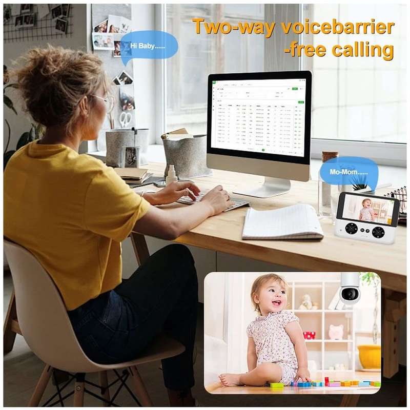 4.3 Baby Monitor With Pan Tilt Camera  Night Vision
