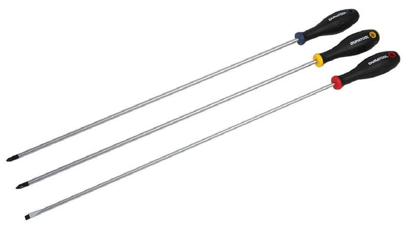 Duratool (D03442) Screwdriver Set, Long, 3 Piece