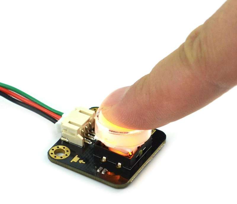 DFRobot (DFR0785-Y) LED Button, Gravity, Yellow, Arduino Board