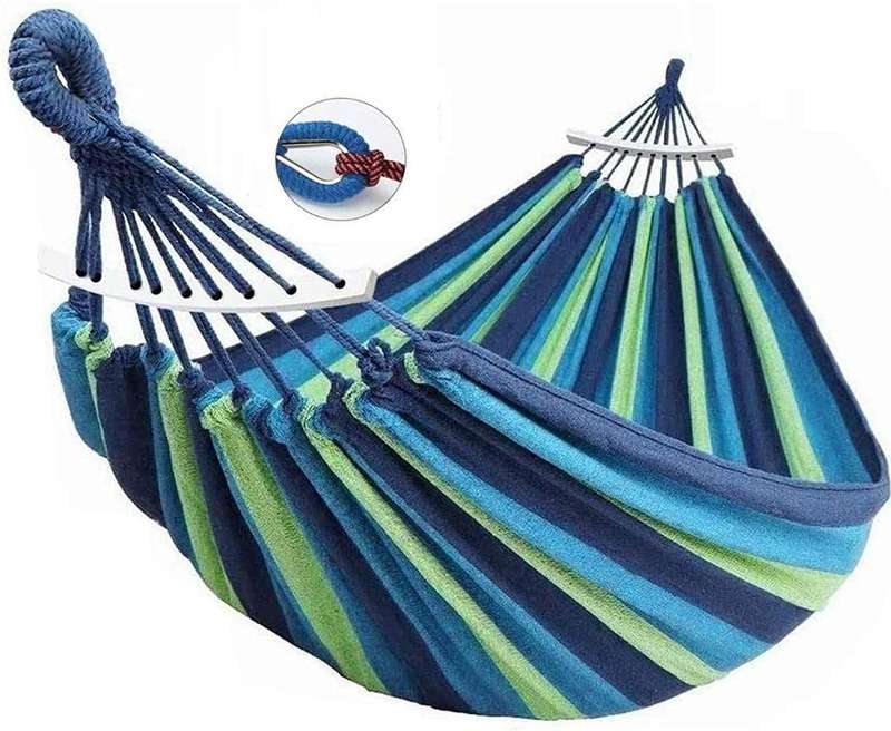 Heavy Duty Adult Hammock- Blue & Green