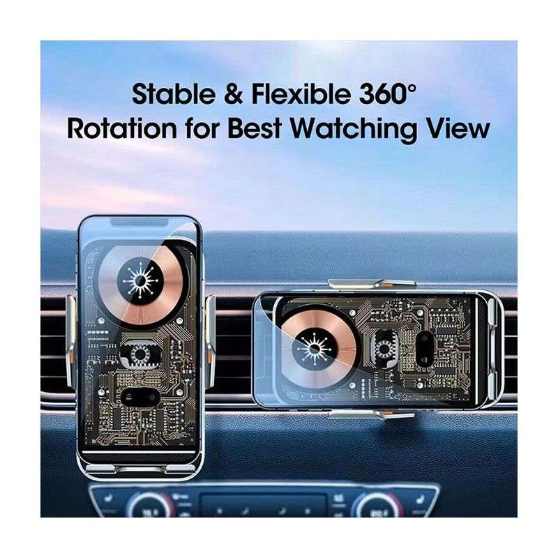 Easiest Electronic closing & opening Mobile phone Car Holder with built-in 20w Wireless charging