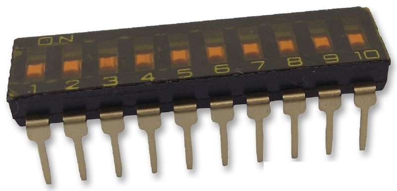 Omron (A6T0102) DIP / SIP Switch, SPST, 24 VDC, 25 mA
