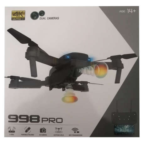 998 Pro Micro Foldable Drone Set With Dual Cameras