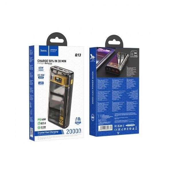 Hoco. PD65W-20000mAh Transparent Power Bank | Q13-Discovery Edition