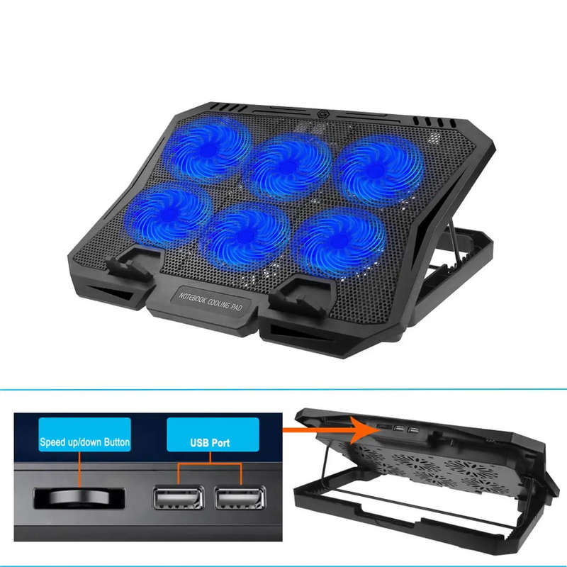 Cooling Game Pad with 6 Fans