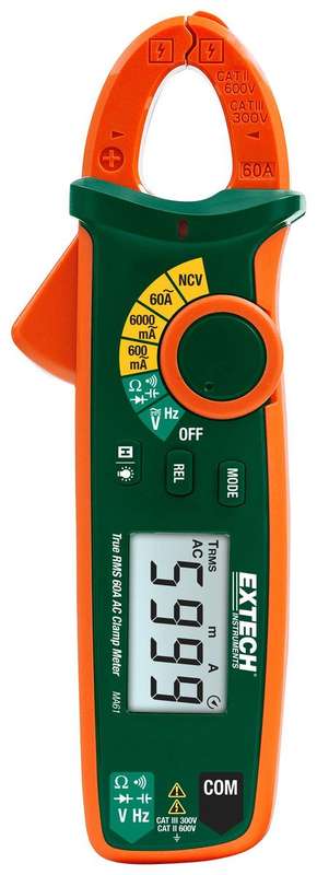 Extech Instruments MA63 True RMS 60A Clamp Meters & NCV