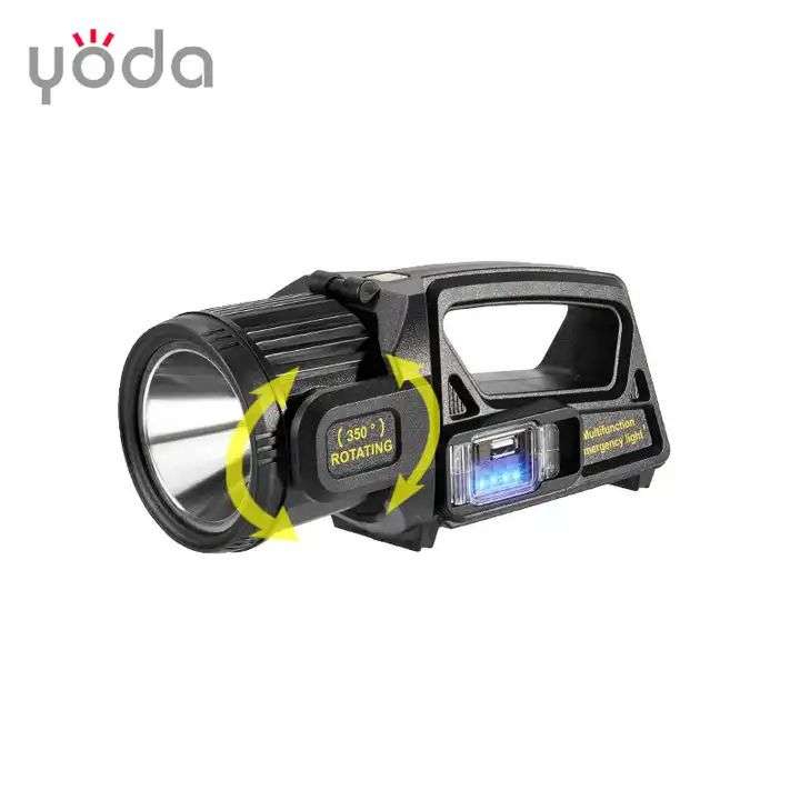 LED Solar Flashlight Searchlight Multi-functional Portable