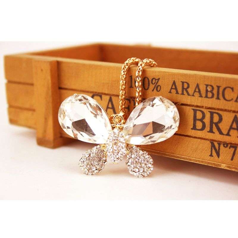 Butterfly Pendant Necklace For Women - Green