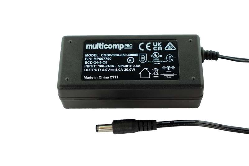 Multicomp Pro (MP007791) AC/DC Power Supply, 1 Output, 24 W, 12 VDC, 2 A