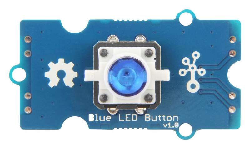 Seeed Studio (111020046) Blue LED Button Board with Cable, 3.3V / 5V