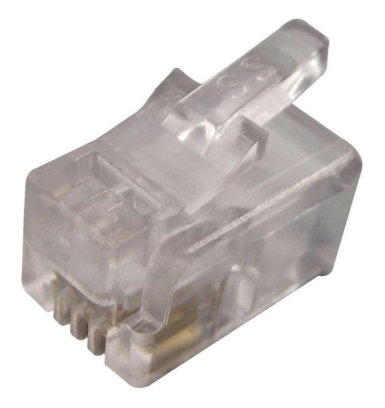 Stewart Connector (937-SP-3044) Modular Connector, RJ11 Plug, 1 x 1 (Port)