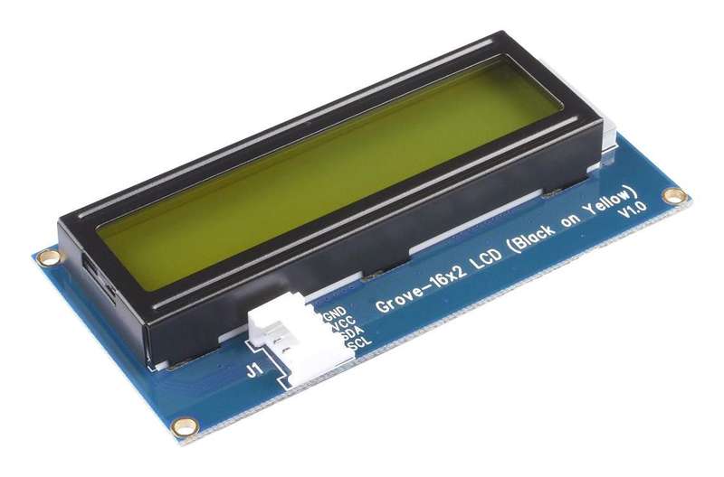 Seeed Studio (104020113) LCD Board, Cable, 16x2, Black on Yellow