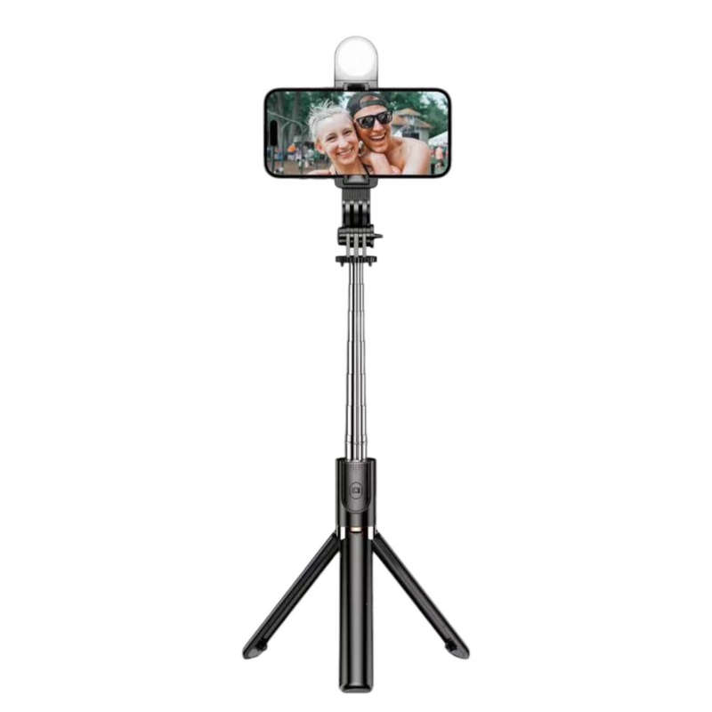 Phone Tripod Stand, Strechable Tripod Led Light With Bluetooth Remote -1.3m