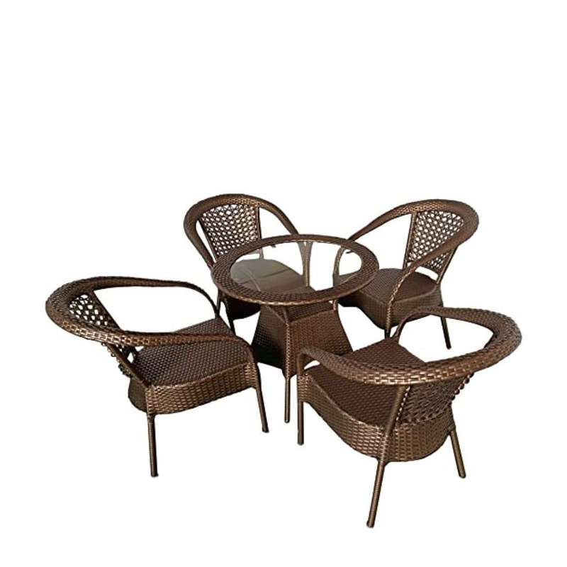 Patio Set - 4 Seater - Brown