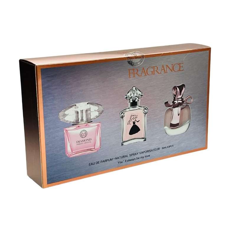 Fragrance Hello 3 Perfume Set for Women - 3x30ml EDP + Keyring & Premium Gift Bag COMBO