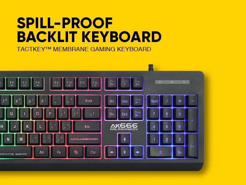 Armaggeddon AK-666 Kalashnikov Membrane Gaming Keyboard