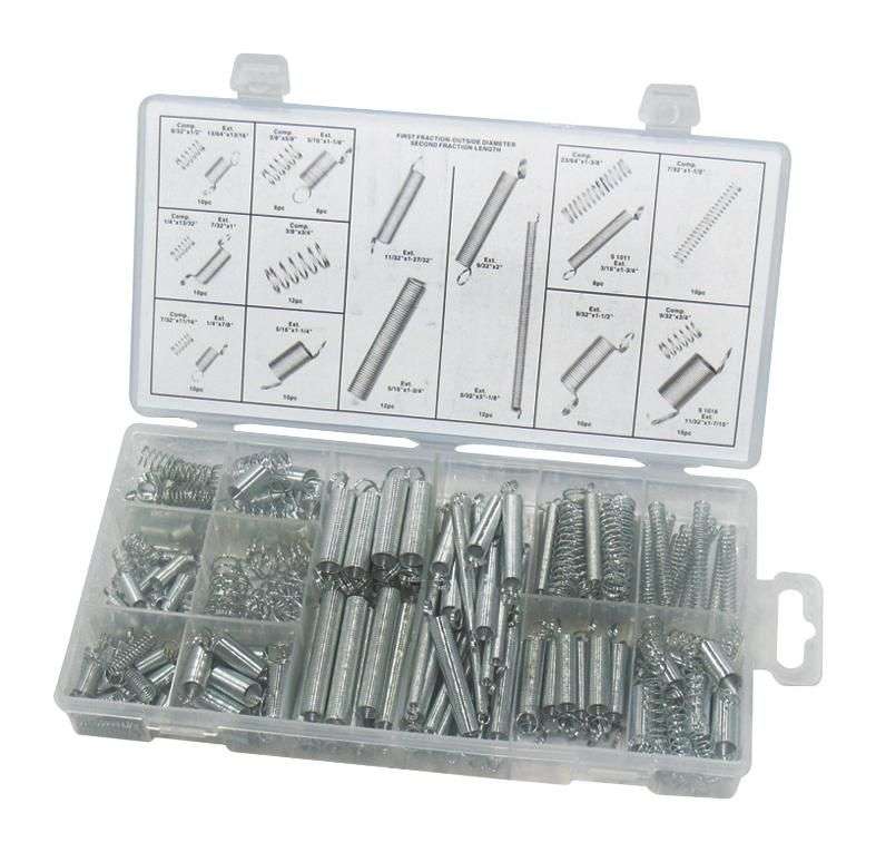 Duratool (D01893) Spring Set, Compressed & Extending, Assorted, 200 Pieces