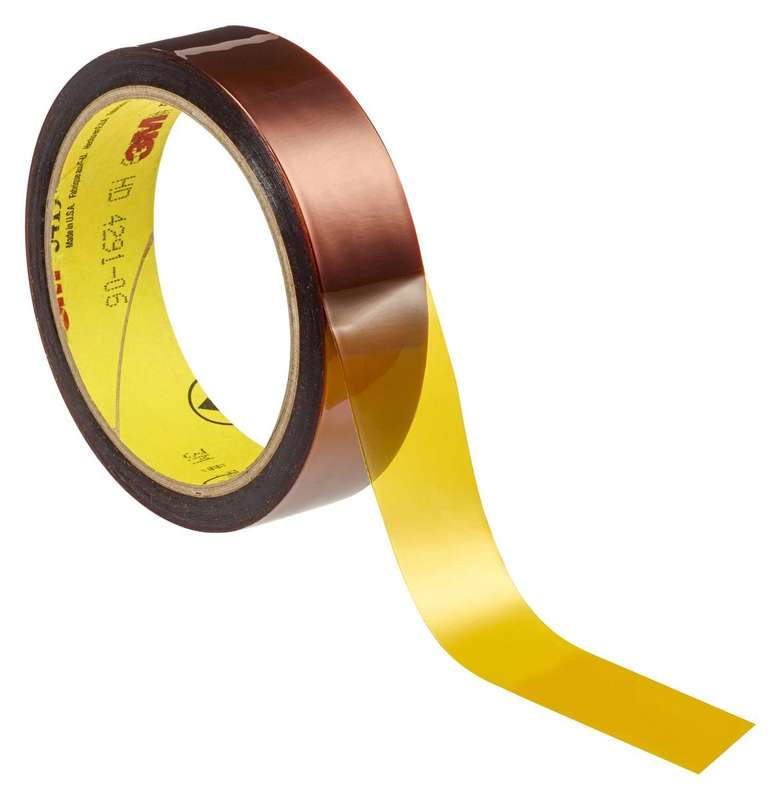 3M 19MM Masking Tape, PI (Polyimide) Film, Gold, 19 mm x 33 m