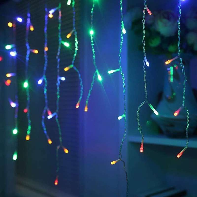 LED Curtain String Light - 3m x 0.5m - Multi Colour 8 mode
