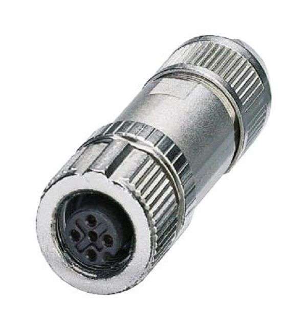 Phoenix Contact (1424668) Sensor Connector, M12 Push-In, M12, Female