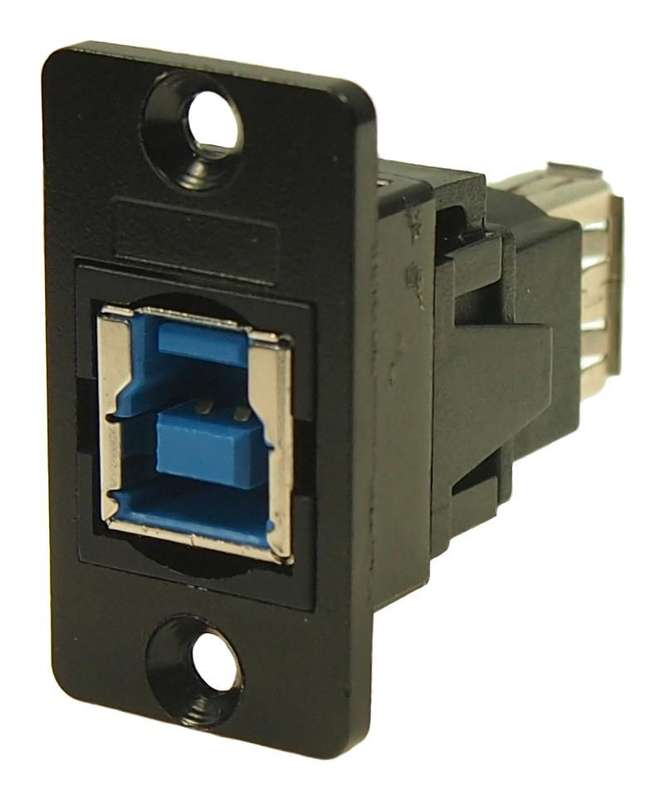 Cliff Electronic (CP30606NMB) USB Adapter, CSK Hole, USB 3.0
