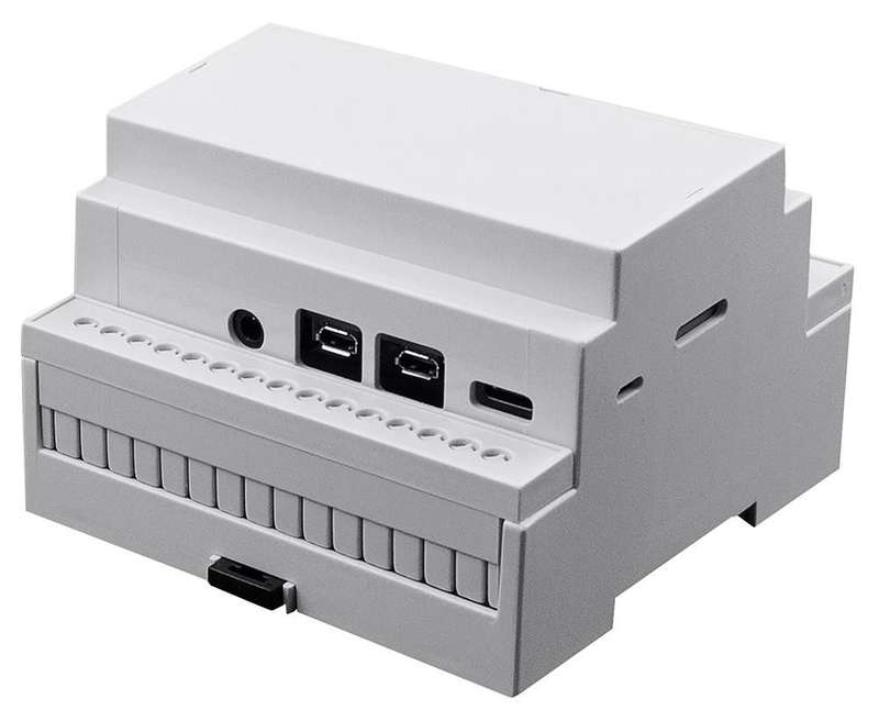 Multicomp Pro (MP001137) DIN Rail Mount Enclosure, Grey Lid, Polycarbonate