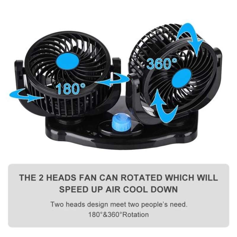 Mini Double Headed Vehicle Fan