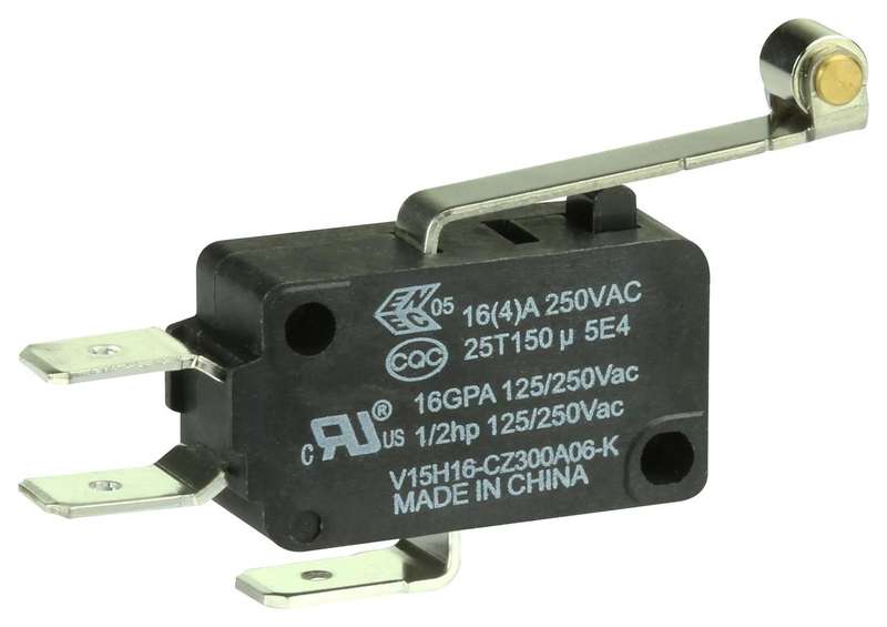 Honeywell (V15H16-CZ300A06-K) Microswitch, Standard, Long Roller Lever
