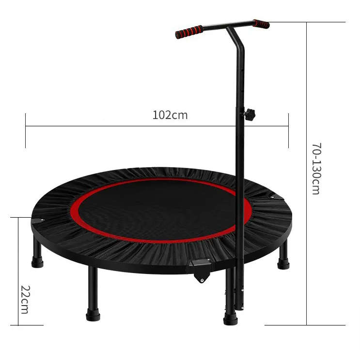 65-95cm Mini Indoor Fitness Trampoline With Handle Bar