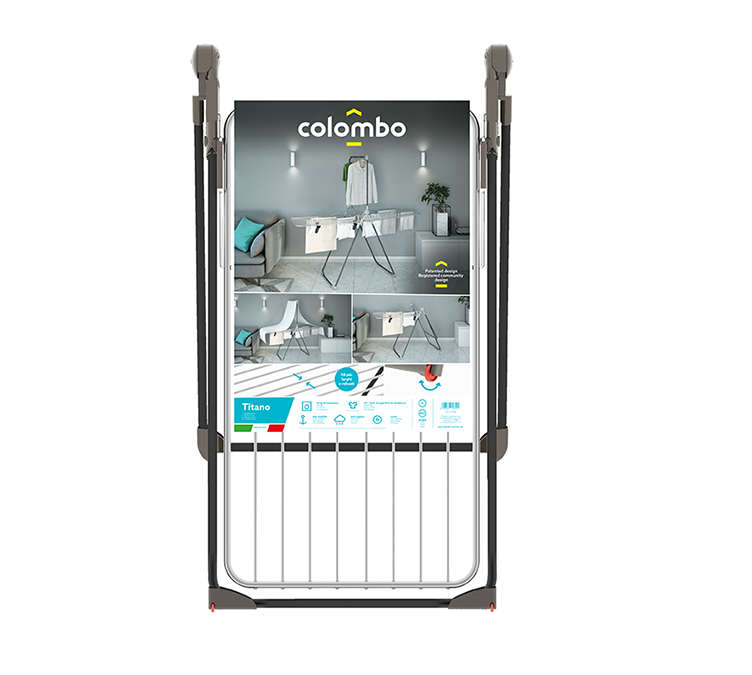 Colombo 20+10m Anti-Rust Stainless Steel Wheel Aided Clothes Dryer - Titano (ONE FOOT BROKEN)