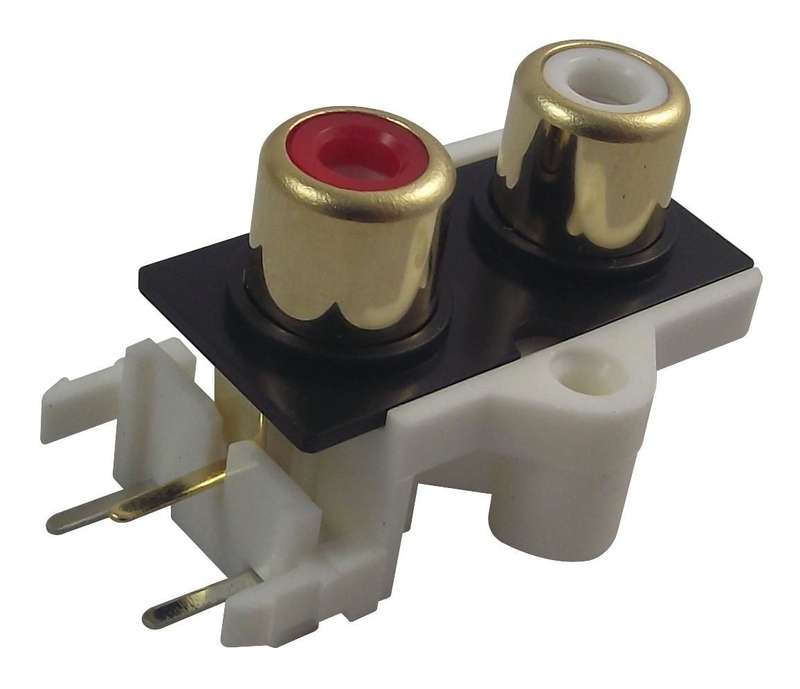 Pro Signal PSG01550 RCA (Phono) Audio / Video Connector, Dual RCA, PCB