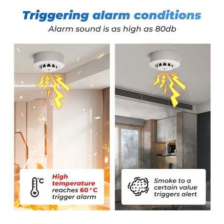 3 in 1 - Smartlife / Tuya Smart Wifi Smoke Detector, Temperature and Humidity Sensor (Damaged box)