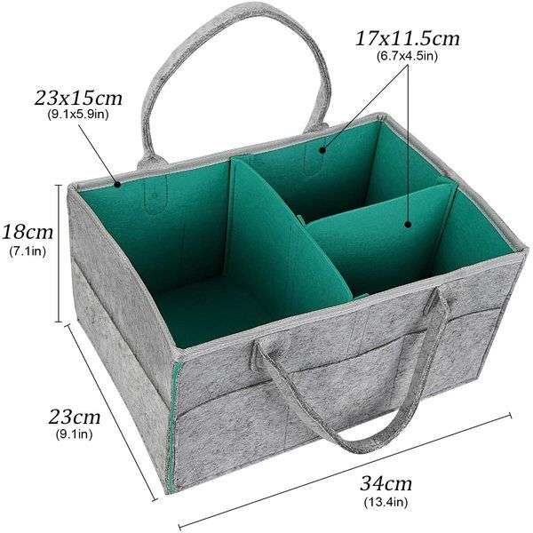 Baby caddy- Grey/Blue Green