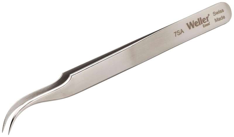 Weller Erem (7SA) Tweezer, Precision, 4.75 ", Stainless Steel Body,